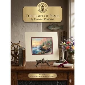 Thomas Kinkade "The Light of Peace" Accent Print w/ COA